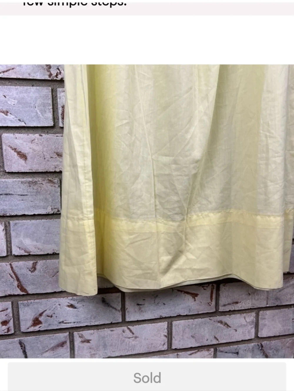 Philmaid | vintage banana cream yellow, 50s nightie Size 32/34 - Picture 6 of 6